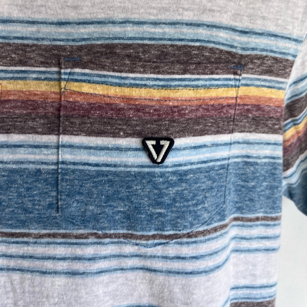 VISSLA Blue and Red Polo Shirt Classic Knit Design - Picture 3 of 11